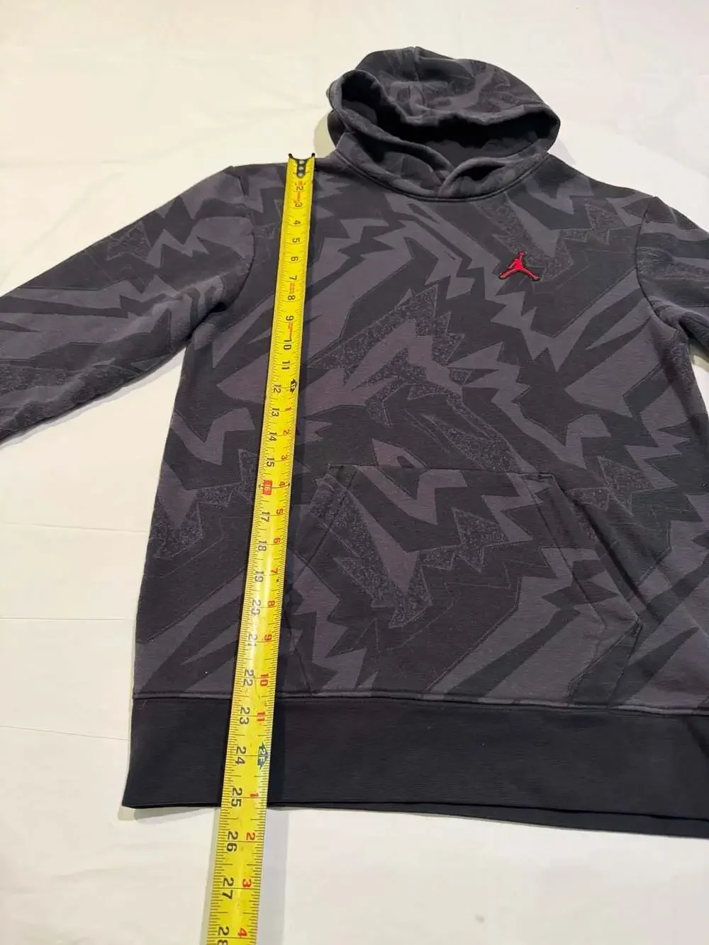 Air Jordan Youth Boys Essentials Fleece Pullover Hoodie Black Gray Size YXL